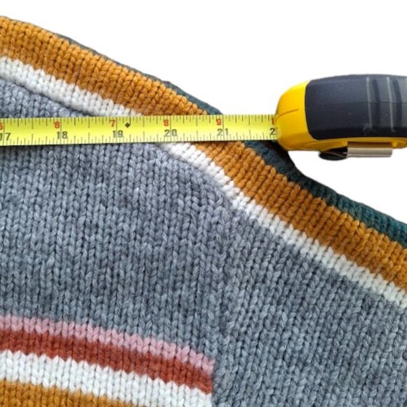 Madewell Wool Sweater Women's Striped Heath Warm Pullover Gray Size Small - Picture 10 of 13